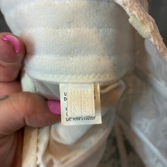 Women lace bustier top medium white Boned Corset steampunk coquette fairy goth - Picture 5 of 8